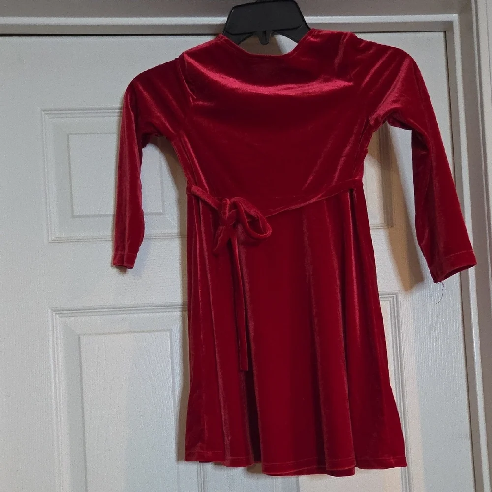 Red‎ Velvet Long Sleeve Dress